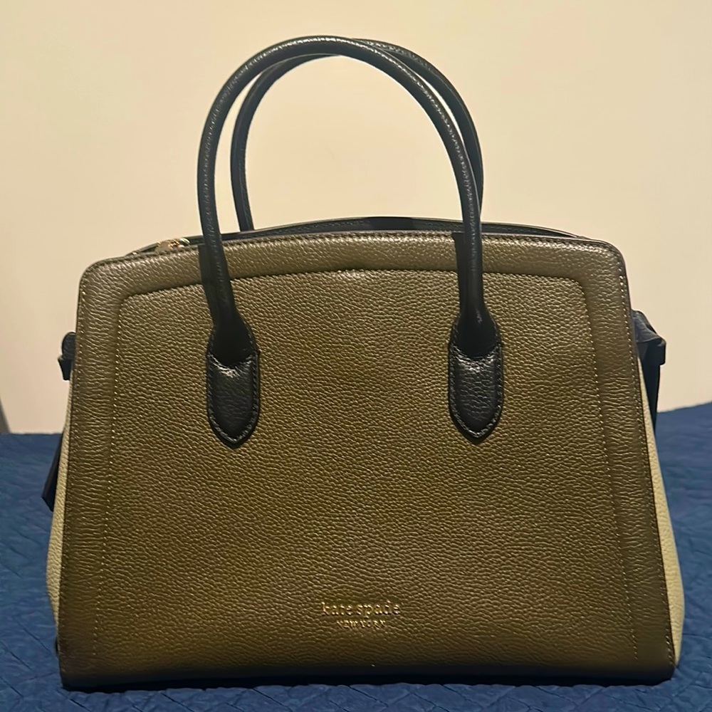 Kate Spade New York two-tone green handbag
